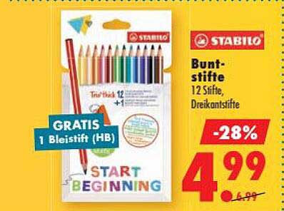 Buntstifte 12 Stifte, Dreikantstifte
