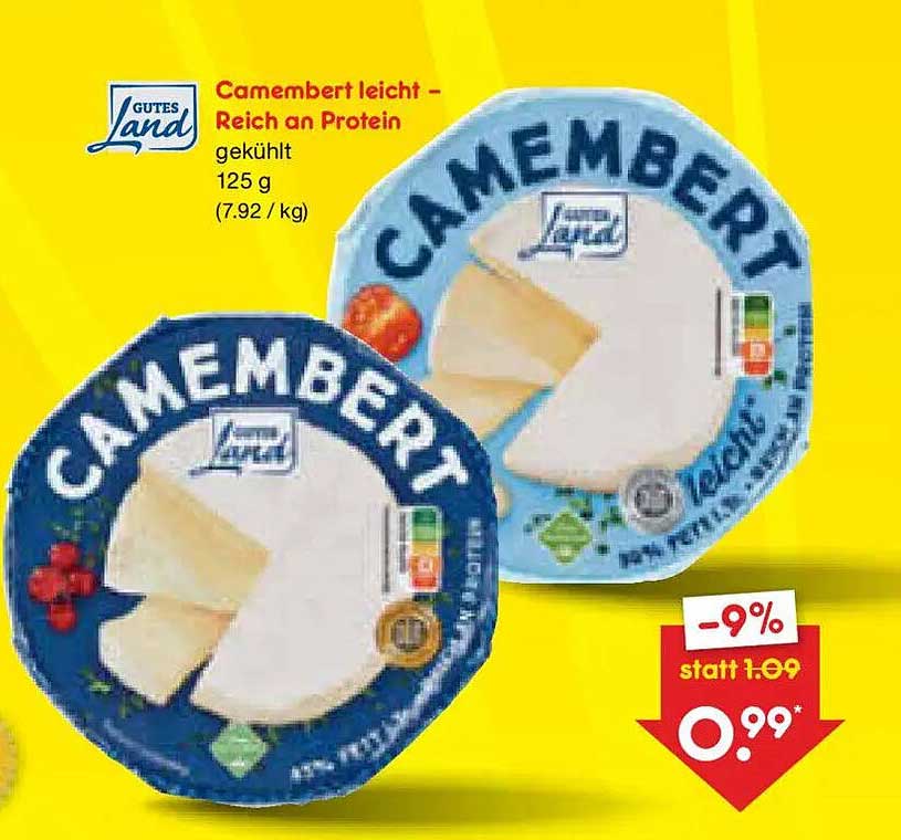Camembert leicht – Reich an Protein