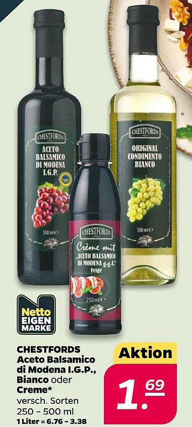 CHESTFORDS Aceto Balsamico di Modena I.G.P., Bianco oder Creme*