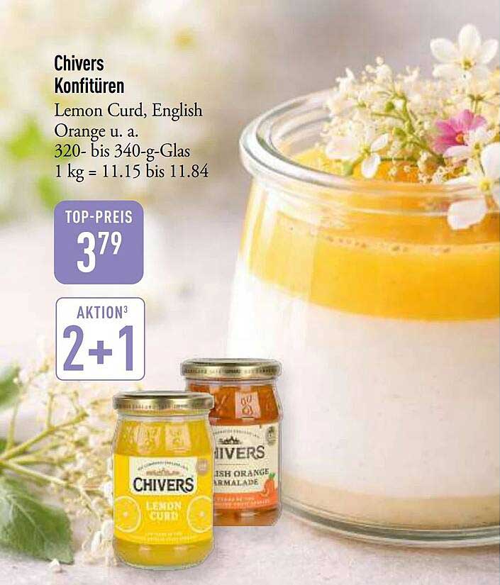 Chivers Konfitüren Lemon Curd, English Orange u. a.