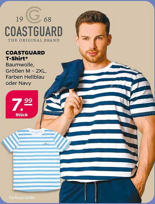 COASTGUARD T-Shirt* Baumwolle, Größen M – 2XL, Farben Hellblau oder Navy