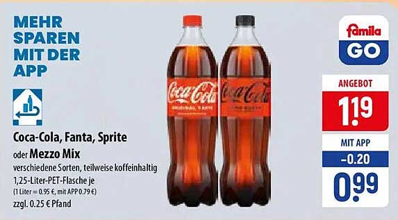 Coca-Cola, Fanta, Sprite oder Mezzo Mix