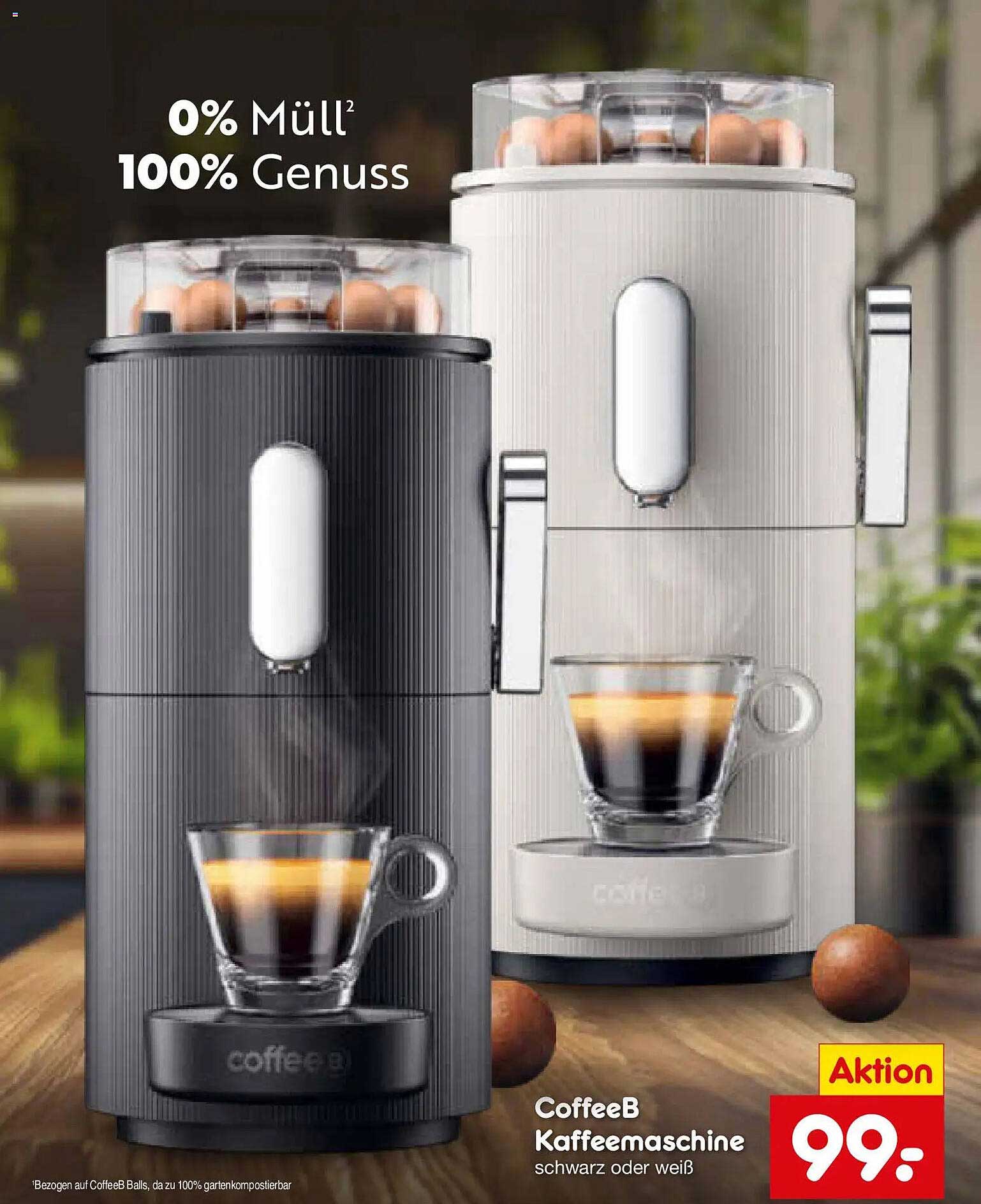 CoffeeB Kaffeemaschine schwarz oder weiß