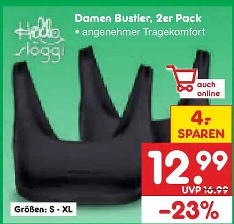 Damen Bustier, 2er Pack