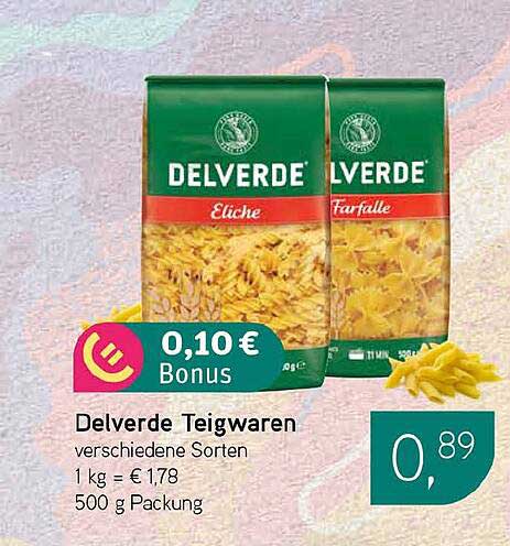 Delverde Teigwaren verschiedene Sorten