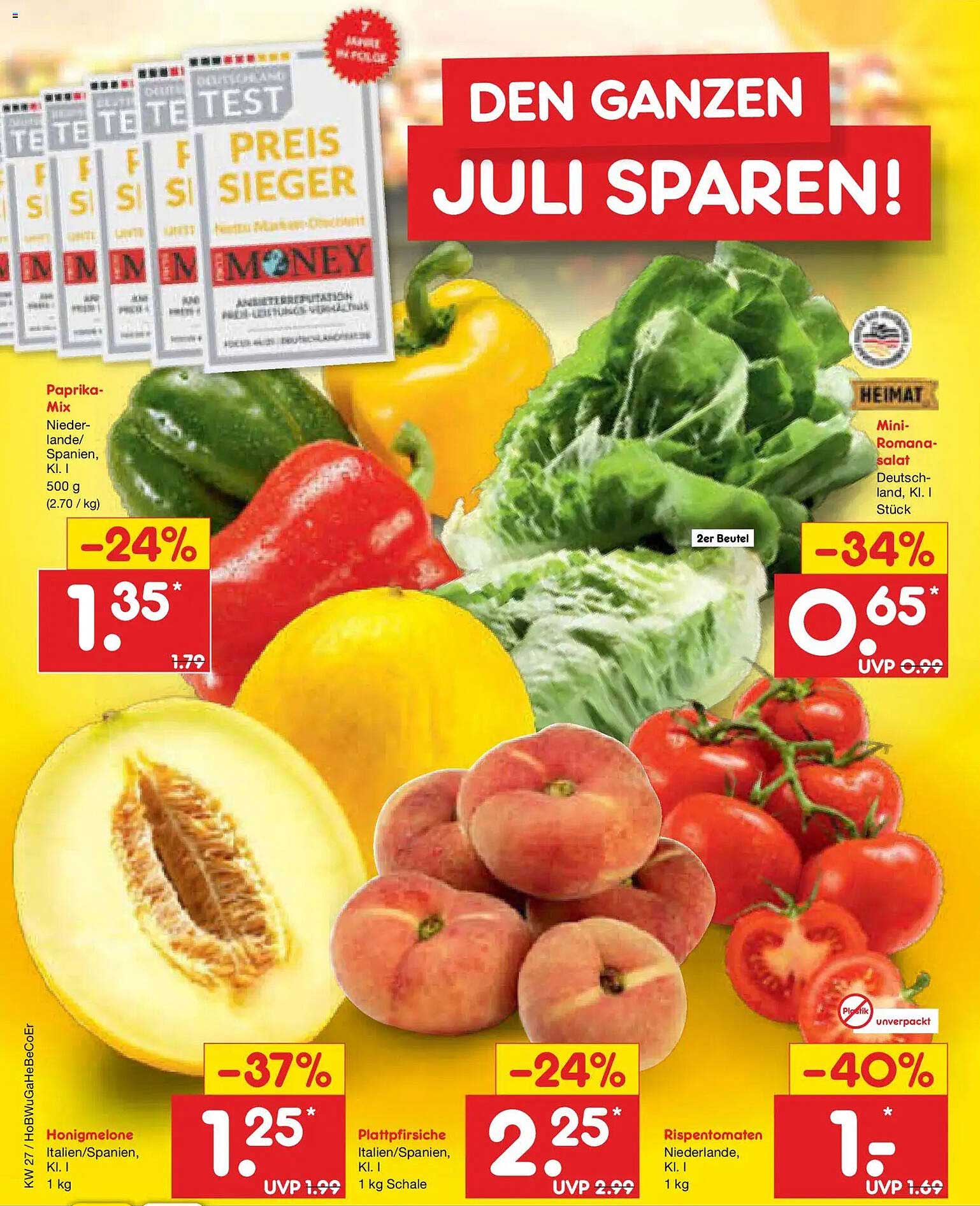 DEN GANZEN JULI SPAREN!