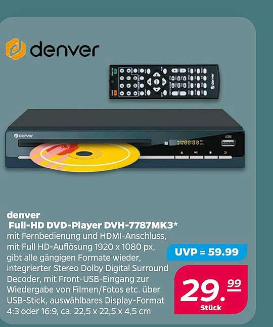 denver Full-HD DVD-Player DVH-7787MK3*