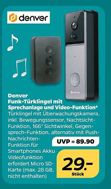 Denver Funk-Türklingel mit Sprechanlage und Video-Funktion*