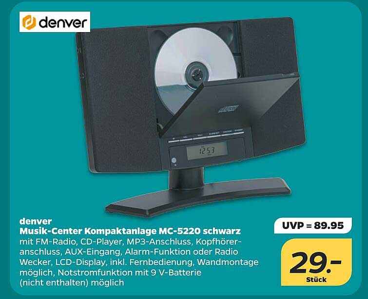 denver Musik-Center Kompaktanlage MC-5220 schwarz