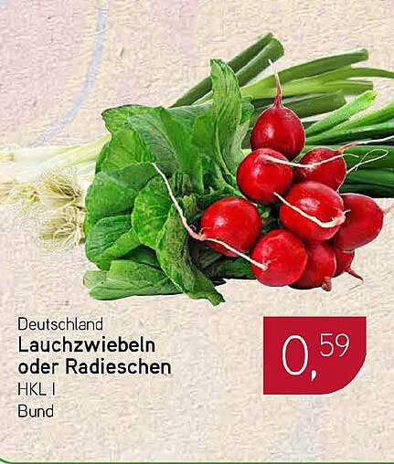Deutschland Lauchzwiebeln oder Radieschen HKL I Bund