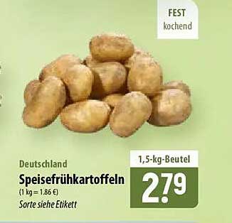 Deutschland Speisefrühkartoffeln
