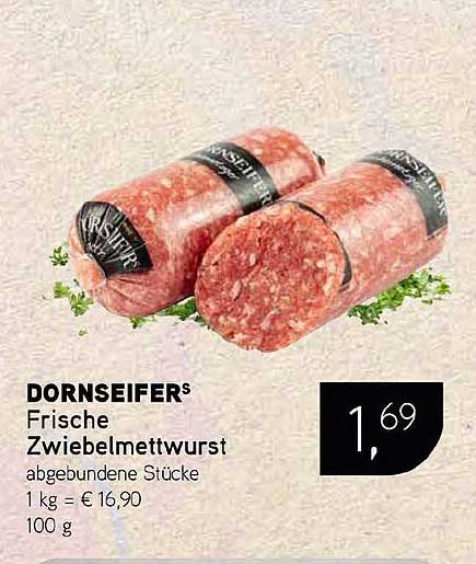 DORNSEIFER’S Frische Zwiebelmettwurst abgebundene Stücke