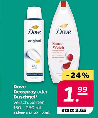 Dove Deospray oder Duschgel*