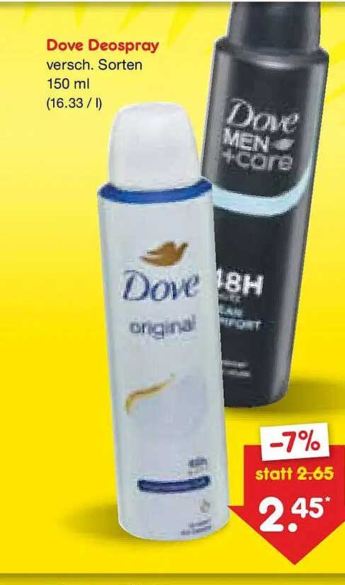 Dove Deospray versch. Sorten 150 ml