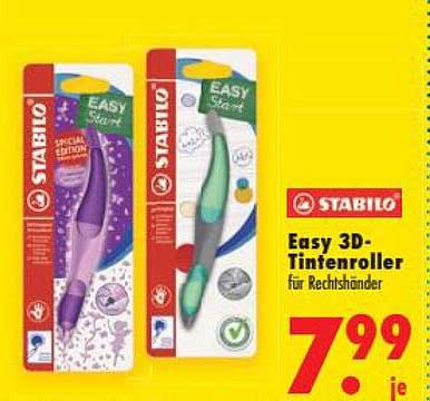 Easy 3D-Tintenroller für Rechtshänder