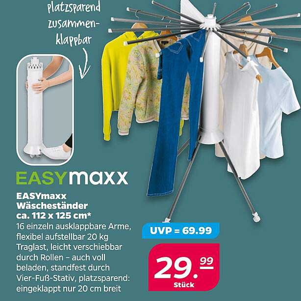 EASYmaxx Wäscheständer ca. 112 x 125 cm*