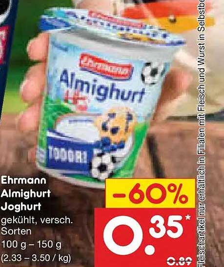Ehrmann Almighurt Joghurt gekühlt, versch. Sorten