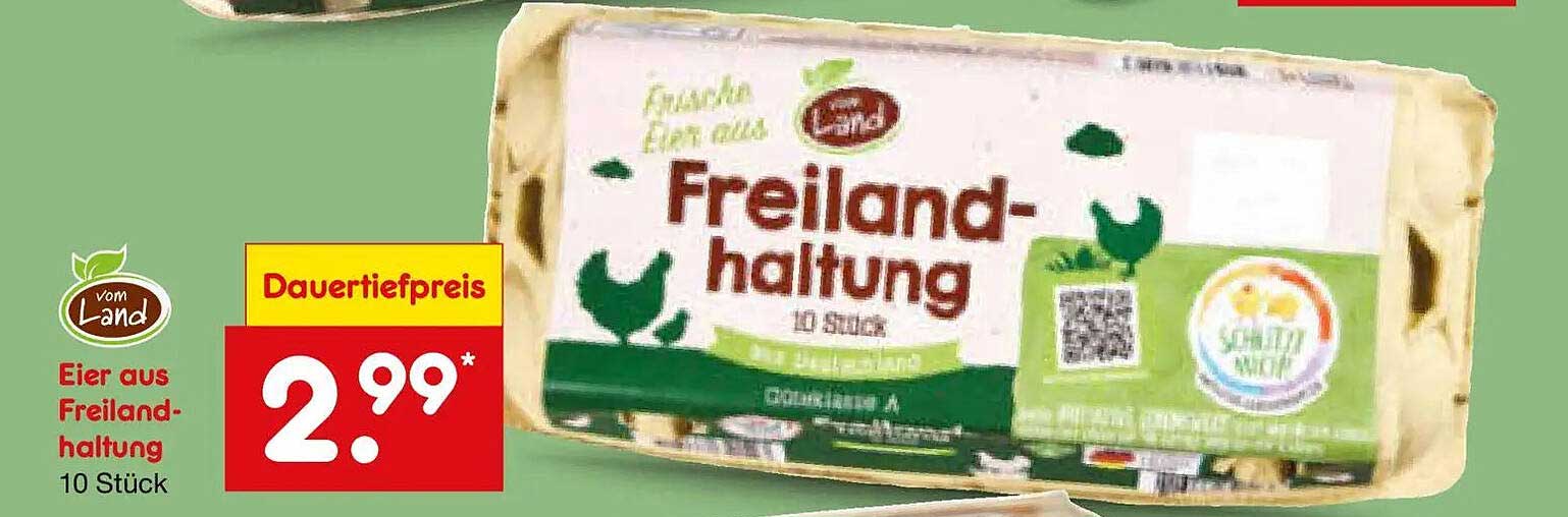Eier aus Freilandhaltung 10 Stück