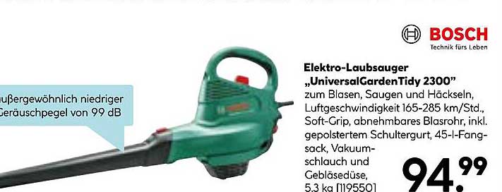 Elektro-Laubsauger „UniversalGardenTidy 2300“