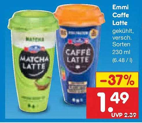 Emmi Caffe Latte gekühlt, versch. Sorten 230 ml (6.48 / l)