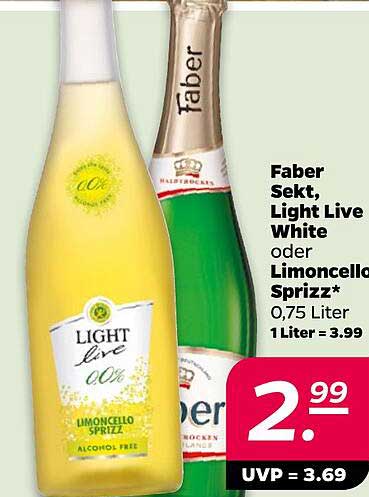 Faber Sekt, Light Live White oder Limoncello Sprizz*