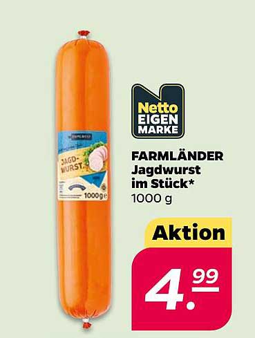 FARMLÄNDER Jagdwurst im Stück* 1000 g