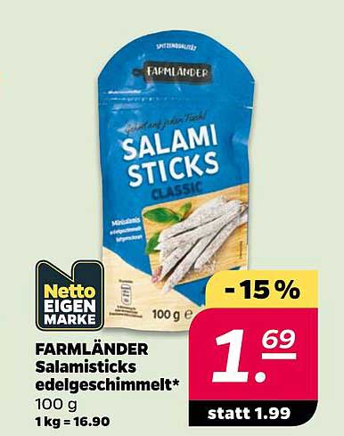 FARMLÄNDER Salamisticks edelschimmelt*