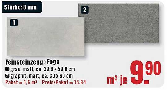 Feinsteinzeug „Fog“