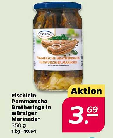 Fischlein Pommersche Bratheringe in würziger Marinade* 350 g