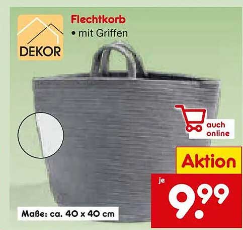Flechtkorb mit Griffen