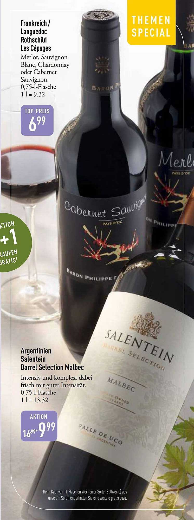 Frankreich / Languedoc Rothschild Les Cépages Merlot, Sauvignon Blanc, Chardonnay oder Cabernet Sauvignon, 0,75-l-Flasche