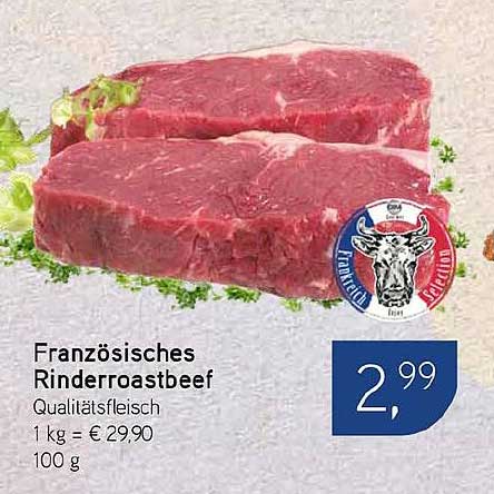 Französisches Rinderroastbeef Qualitätsfleisch