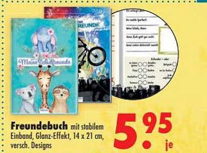 Freundebuch mit stabilem Einband, Glanz-Effekt, 14 x 21 cm, versch. Designs
