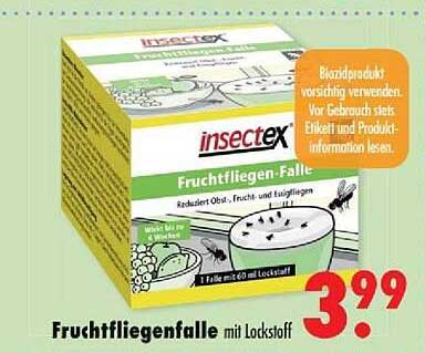 Fruchtfliegenfalle mit Lockstoff