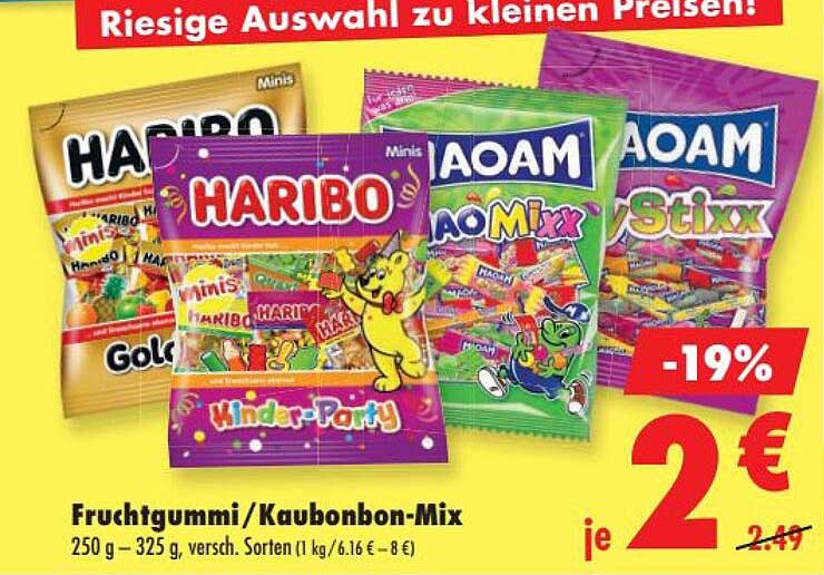 Fruchtgummi/Kaubonbon-Mix