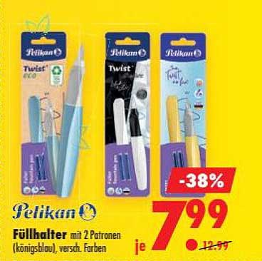 Füllhalter mit 2 Patronen