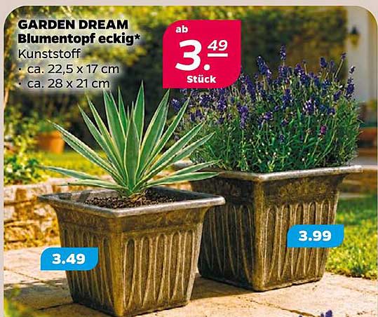 GARDEN DREAM Blumentopf eckig*