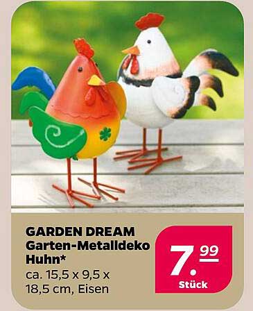 GARDEN DREAM Garten-Metalldeko Huhn*
