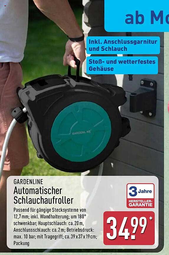 GARDENLINE Automatischer Schlauchaufroller