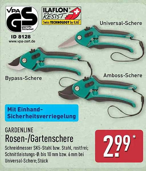 GARDENLINE Rosen-/Gartenschere