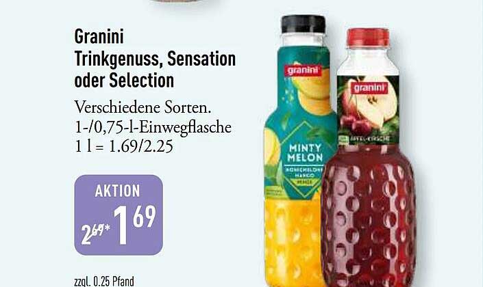 Granini Trinkgenuss, Sensation oder Selection