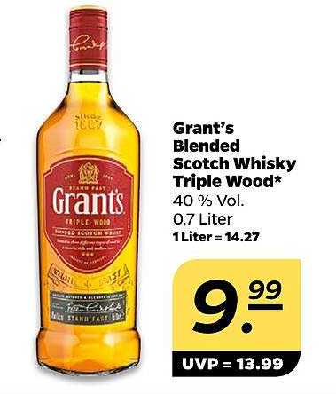 Grant’s Blended Scotch Whisky Triple Wood*