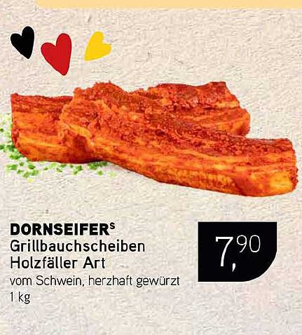 Grillbauchscheiben Holzfäller Art vom Schwein, herzhaft gewürzt 1 kg