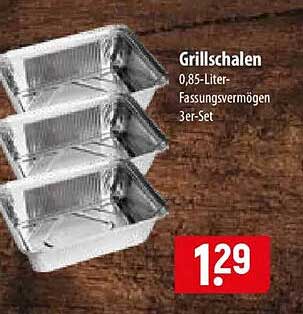 Grillschalen 0,85-Liter-Fassungsvermögen 3er-Set