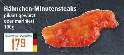 Hähnchen-Minutensteaks pikant gewürzt oder mariniert 100g