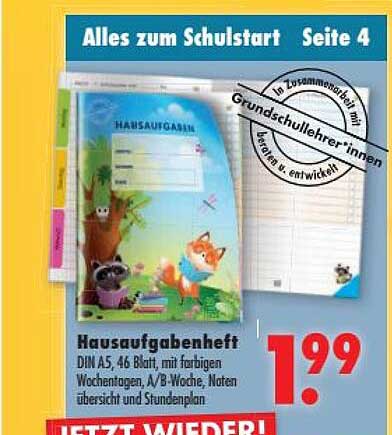 Hausaufgabenheft