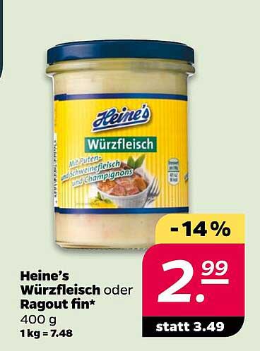 Heine’s Würzfleisch oder Ragout fin*