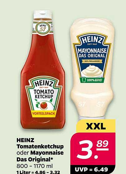 HEINZ Tomatenketchup oder Mayonnaise Das Original*