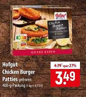 Hofgut Chicken Burger Patties gefroren