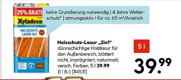 Holzschutz-Lasur „2in1“
